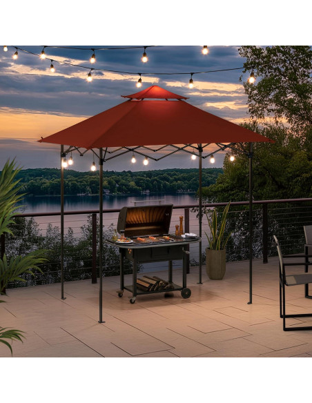 Gazebo Pop-Up Sunjoy 250x160cm con Luz LED y Altura Ajustable