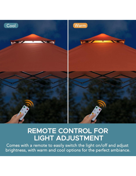 Gazebo Pop-Up Sunjoy 250x160cm con Luz LED y Altura Ajustable