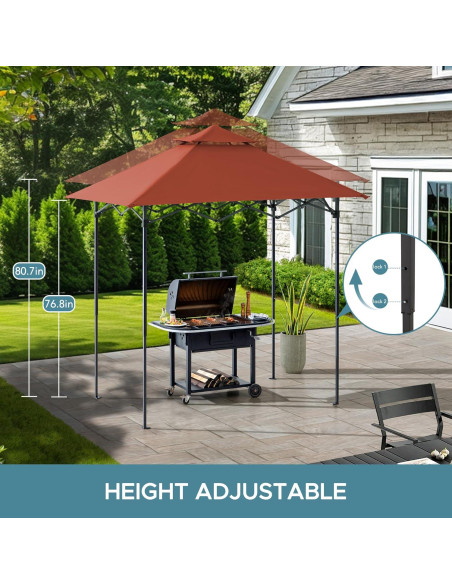 Gazebo Pop-Up Sunjoy 250x160cm con Luz LED y Altura Ajustable