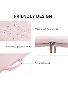 Funda para Laptop YXLILI Rosa 13-14 Pulgadas con Asa 2
