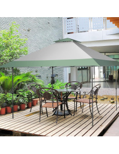 Carpa Plegable Tangkula 13x13 ft Verde, 10 Personas, UPF 50+ 2