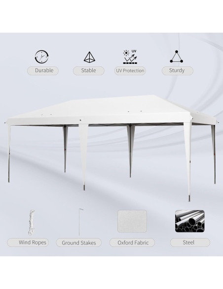 Carpa Plegable QiMaieeUSA 3.05m x 5.87m para Eventos