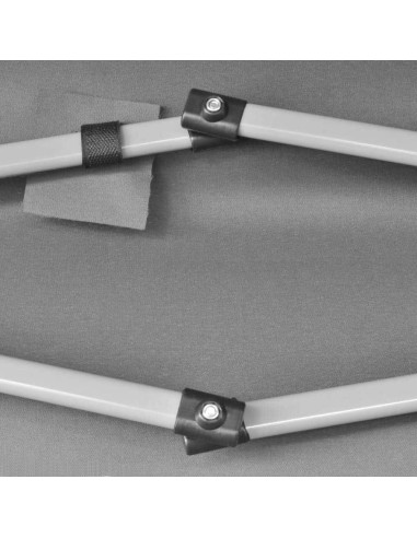 Marquesina Plegable Hexagonal KTHLBRH 3.6m x 3.1m Gris