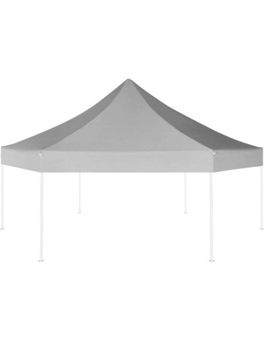 Marquesina Plegable Hexagonal KTHLBRH 3.6m x 3.1m Gris