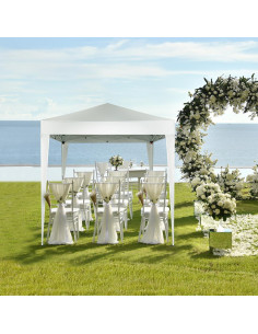 Carpa Plegable Instantánea LBLWJD 2x2m Blanca con Paredes 2