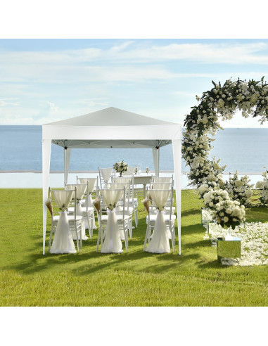 Carpa Plegable Instantánea LBLWJD 2x2m Blanca con Paredes