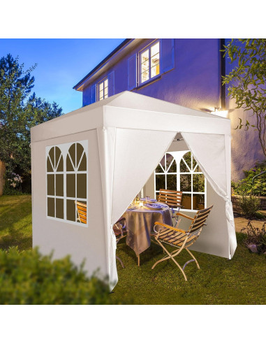 Carpa Plegable Instantánea LBLWJD 2x2m Blanca con Paredes