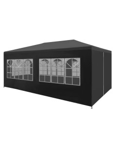 Carpa de Fiesta YELWHI 3x6m Antracita Resistente UV y Agua