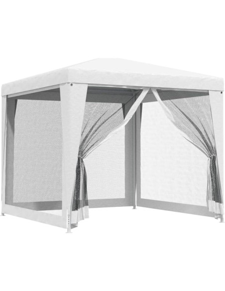 Carpa de Fiesta ANYCHOLE 2.5m x 2.5m Blanca con Paredes de Malla