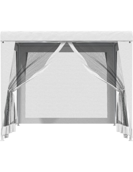 Carpa de Fiesta ANYCHOLE 2.5m x 2.5m Blanca con Paredes de Malla