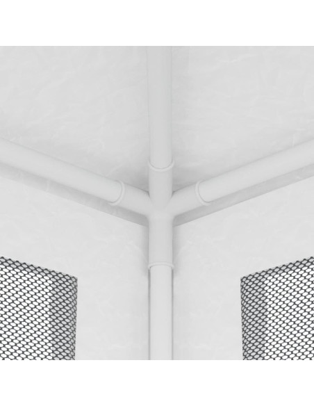 Carpa de Fiesta ANYCHOLE 2.5m x 2.5m Blanca con Paredes de Malla