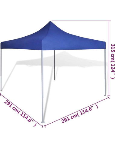 Gazebo Plegable Azul FUDUGEHMIOFWFJJ 2.99m x 2.99m para Exteriores