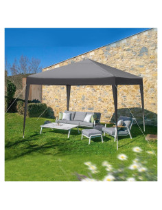 Carpa de Dosel Plegable MIIEELO 3x3m Impermeable Gris Oscuro