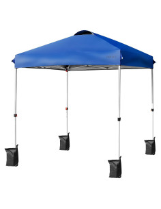 Carpa Plegable Tangkula 2x2m Ajustable Azul Impermeable
