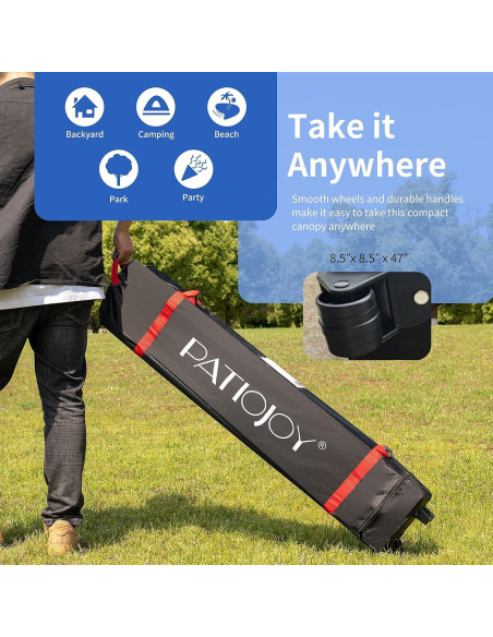 Carpa Plegable Tangkula 2x2m Ajustable Azul Impermeable