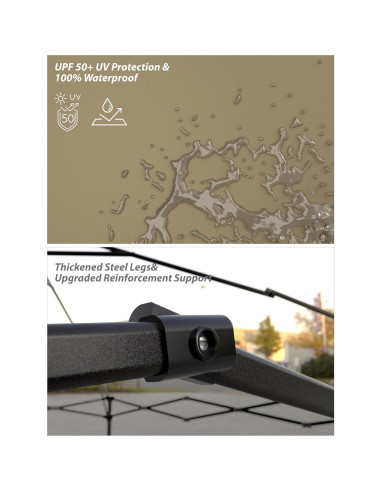 Carpa Instantánea Portátil GOCAPTAIN 3x3m con Paredes Laterales