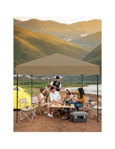Carpa Instantánea Portátil GOCAPTAIN 3x3m con Paredes Laterales