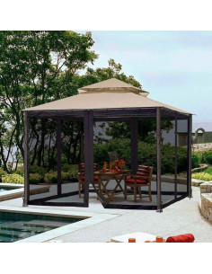 Malla de Reemplazo Universal Yescom para Gazebo 3x3 m 2