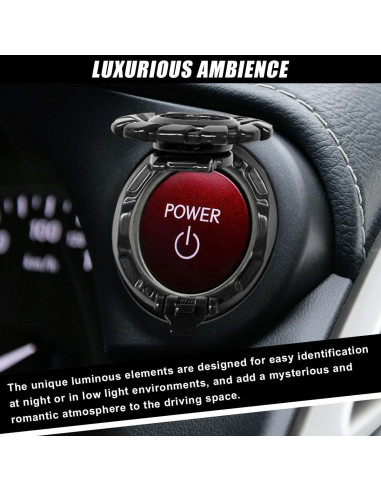 Cubierta de Botón de Inicio DUSCOKE Negro Mate 4.34x3.96cm