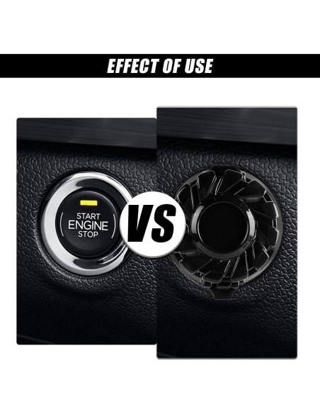 Cubierta de Botón de Inicio DUSCOKE Negro Mate 4.34x3.96cm