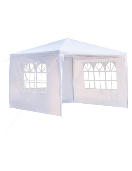Toldo Gazebo ROXTAK 3x3m Impermeable con 3 Paredes Laterales