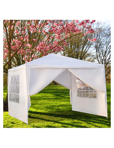 Toldo de Jardín YUSHUREN Blanco 3x3m Impermeable para Eventos