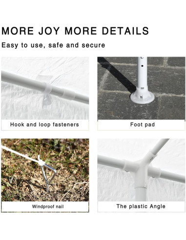 Carpa Canopy Dopinmin 9.14x3.05m Blanca Impermeable 5 Paredes