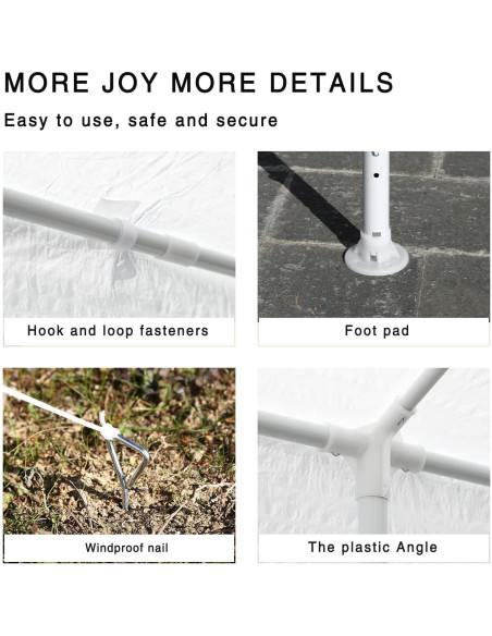 Carpa Canopy Dopinmin 9.14x3.05m Blanca Impermeable 5 Paredes