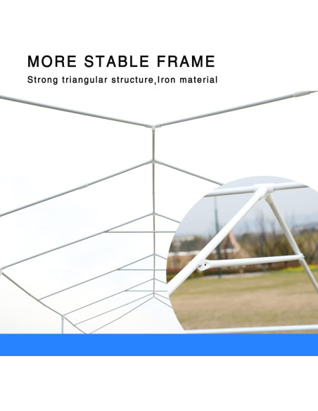 Carpa Canopy Dopinmin 9.14x3.05m Blanca Impermeable 5 Paredes