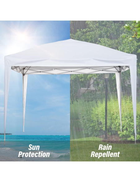 Carpa Plegable 10x10 CIPACHO Impermeable para Eventos Blancos