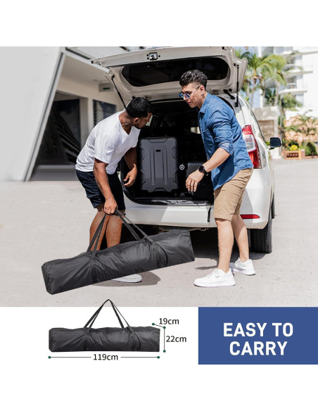 Gazebo Plegable Bonnlo 3x3m Azul Impermeable con Lados