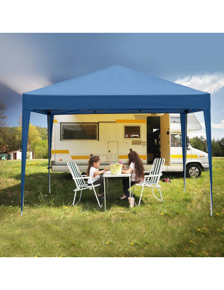 Gazebo Plegable Bonnlo 3x3m Azul Impermeable con Lados