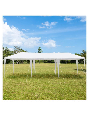 Carpa de Fiesta Exterior Blanca 9.14x3.05x2.59m Impermeable