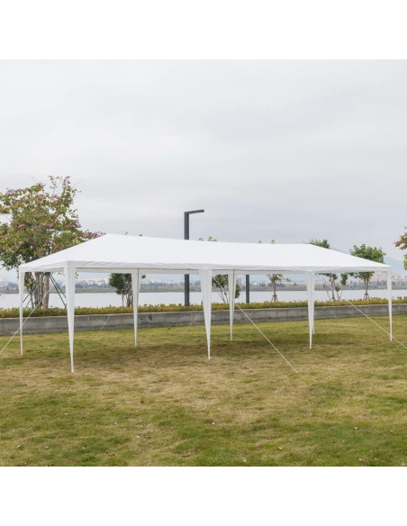 Carpa de Fiesta Exterior Blanca 9.14x3.05x2.59m Impermeable