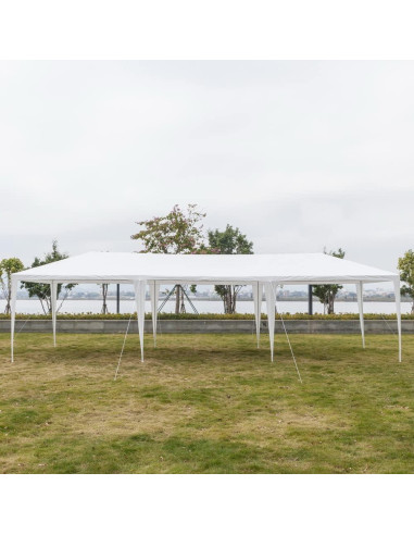 Carpa de Fiesta Exterior Blanca 9.14x3.05x2.59m Impermeable