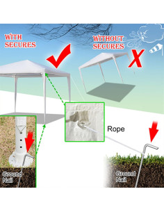 Carpa Plegable YUSHUREN 3x3m Impermeable con 4 Paredes 2