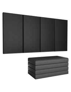 Paneles Acústicos GINCHAIN 4 PCS 60cm x 30cm Aislantes Sonido Negro