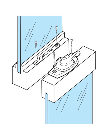 Cerradura de Sash Prime-Line F 2588 para Ventanas de Vinilo