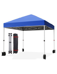 Carpa de Canopy Plegable EcoExplorer 10x10 m Azul Impermeable