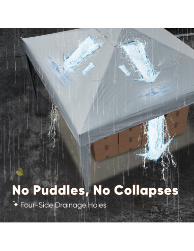 Carpa Plegable Quictent 10x10 con Pared Lateral Blanca