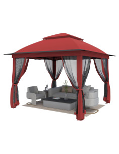 Gazebo Pop Up Yokayoay 3.35m x 3.35m con Paredes y Mosquitera