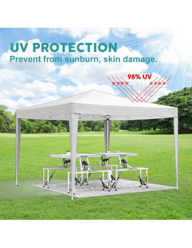 Carpa Plegable 3x3m AnhuaUSA con 4 Paredes Removibles