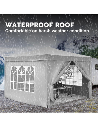 Carpa Plegable 3x3m AnhuaUSA con 4 Paredes Removibles