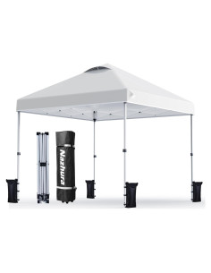 Tienda de Dosel Portátil Nazhura 3.05m x 3.05m Blanca