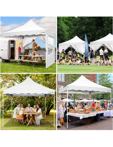 Carpa Plegable HOTEEL 10x10m Impermeable con Paredes Removibles