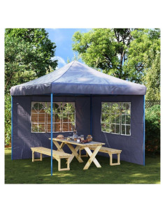 Pared lateral de carpa de fiesta MOBCANT 2 piezas azul 299.7x195cm