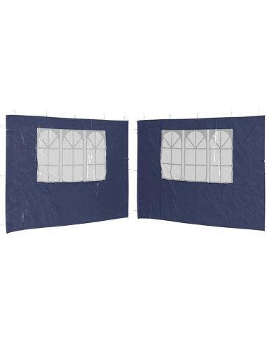 Pared lateral de carpa de fiesta MOBCANT 2 piezas azul 299.7x195cm