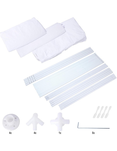 Carpa para Fiestas KUIKUI 10x10m con 4 Paredes Laterales