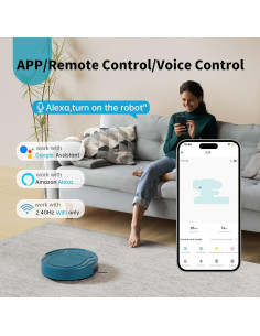 Aspiradora Robot OKP K2P, WiFi, Carga Automática, 2500PA 2