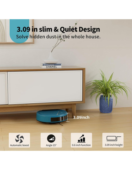 Aspiradora Robot OKP K2P, WiFi, Carga Automática, 2500PA